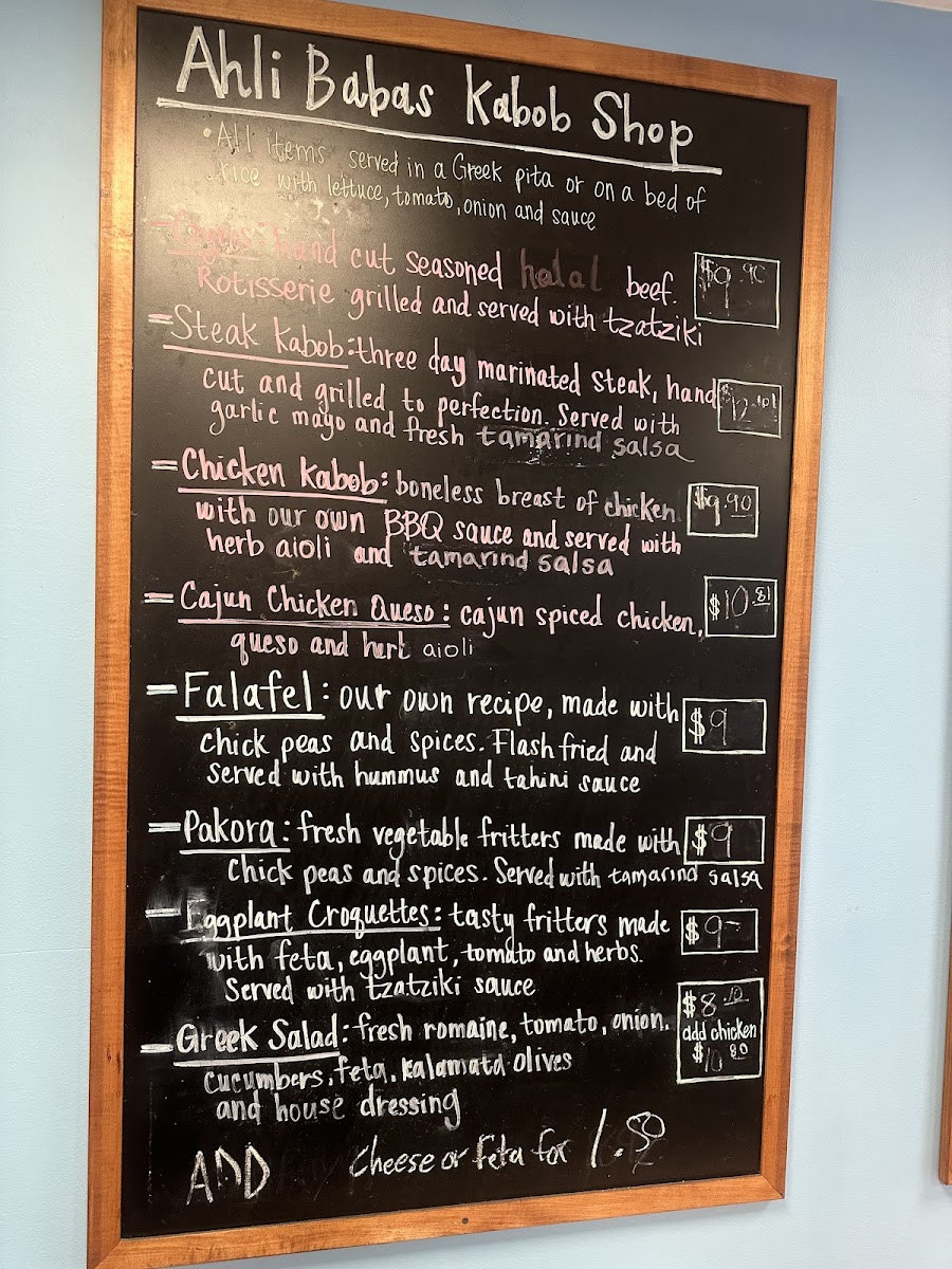 Menu Ahli Baba's Kabob Shop-1